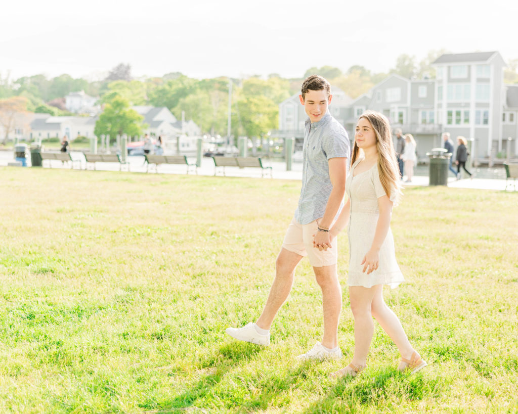 Downtown mystic connecticut couples session