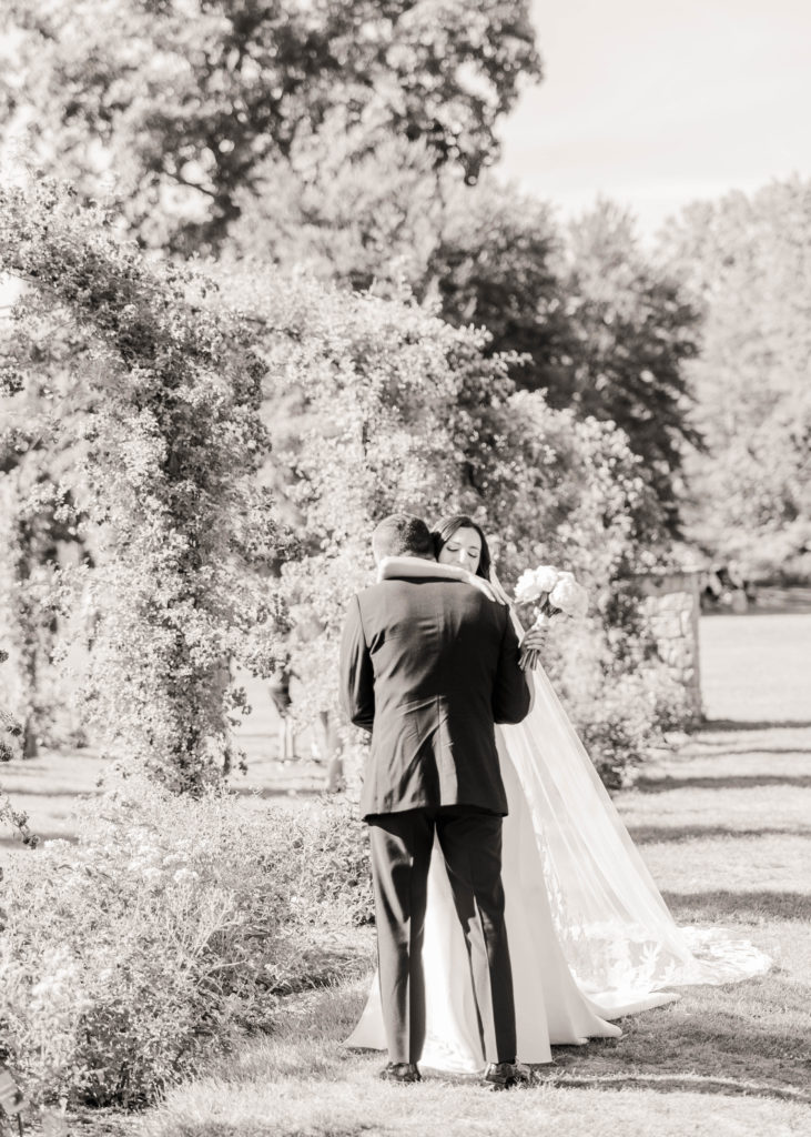 First look couple enjoying their moment. 